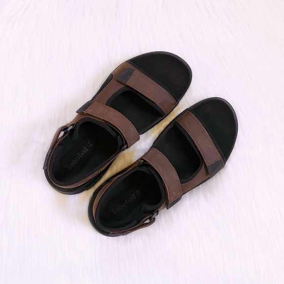 Timberland Men’s Anchor Watch Back Strap Brown Sandals - Picture 4 of 7
